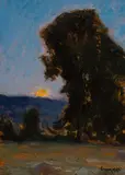 Lever de lune, Arthabaska by Marc-Aurèle de Foy Suzor-Coté, 1909, oil on board, sold May 2024