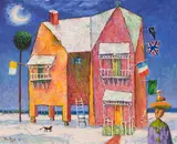 Sans titre by Jean Dallaire, 1958, gouache on illustration board, sold May 2024