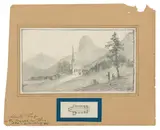 Kirche von Erdmannsdorf im Hirschberger Tal (?) by König von Preußen Friedrich Wilhelm Iv., 1840, Bleistiftzeichnung auf Papier, sold Nov 2015