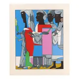 Processional by Romare Bearden, Screenprint in colors, sold Jan 2026