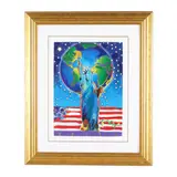 Peace on Earth by Peter Max, Acrylic over print on paper, sold Jan 2026