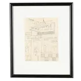 Board Walk Scene by Claude Howell, Ink on paper, sold Jan 2026