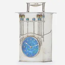 Rare Cymric "the Magnus" Clock by Archibald Knox for Liberty & Co., England, sold May 2017