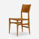 Chair, model 602 from RAI Headquarters, Milan by Gio Ponti, c. 1950, ash, oak, sold Mar 2023