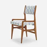 Chair, model 676 by Gio Ponti, c. 1955, Italian walnut, upholstery, sold Mar 2023