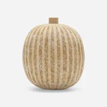 Siklac vessel by Claude Conover, 1981, glazed stoneware with engobe decoration, sold Mar 2023