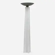 Wagneriana torchere by Lella and Massimo Vignelli, 1986, marble, brass, sold Mar 2023