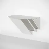 Golden Variation wall-mounted shelf by Jonathan Nesci, 2013, mirror-polished stainless steel, sold Mar 2023