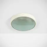 Ceiling lamp, model 3001 by Gino Sarfatti, 1950, enameled aluminum, frosted glass, sold Mar 2023