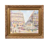 La Place Du Dauphin by Hughes Claude Pissarro, oil on canvas, sold Jul 2025