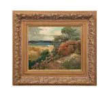 Wind Blown Trees by Joseph Birren, oil on Masonite, sold Jul 2025