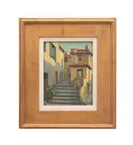 On the Steps in Saint-Paul-de-Vence (France) by Henry Barnes, oil on canvas, sold Jul 2025