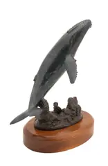 Singer" - 1986 by Randy Puckett, bronze on carved wood base, sold Jul 2025
