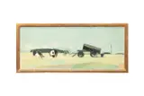 Untitled - Modern Pastoral Scene - 1950s by Gustav Arne, oil on canvas, sold Jul 2025