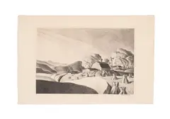 The Golden Harvest" - 1948 by Dale Nichols, lithograph on paper, sold Jul 2025