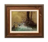 Startled" (Mallards) - 1987 by Ted Blaylock, acrylic on masonite, sold Jul 2025