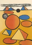 Le Petite Pyramids by Alexander Calder, lithograph in colors, sold Jan 2025