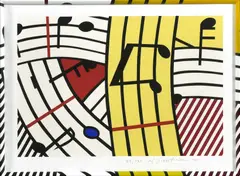 Musical Notes (Composition IV) by Roy Lichtenstein, screenprint in colors on Rives BFK, sold Jan 2025