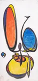 Biomorphic Abstract painting by Morris Blackman, oil on board, sold Jun 2023