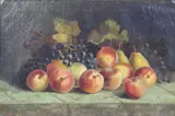 PA artist still life painting by Claudius Schreyer, oil on canvas, sold Jul 2023
