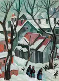 St. Sulpice Garden, 1930 by Ethel Seath, oil on board, sold May 2024