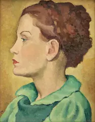 Madeleine, 1937 by Edwin Holgate, oil on board, sold May 2024