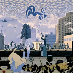 Canal Square, 1992 by Ivan Eyre, acrylic on canvas, sold Nov 2024