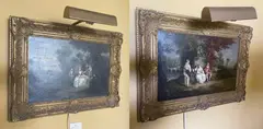 Blind Man's Bluff" and "Fete Champetre by Alexandre Veron-Bellecourt, oil on canvas, sold Jan 2024