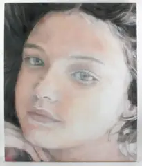 portrait by Harding Meyer, oil on canvas, sold Jan 2024