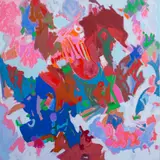 Untitled by Lawrence Glickman, acrylic painting on canvas, sold Aug 2023