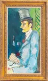 Untitled by Gabriel Dauchot, oil on canvas painting, sold Aug 2023