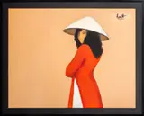Untitled by Nguyen Than Binh, oil painting on canvas, sold Aug 2023
