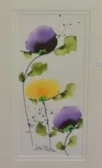 Poppies by Jean Picton, watercolour, sold Jul 2023