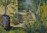 Bygone Vintage by Davinia Hitchcock, oil on board, offered Jul 2023