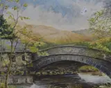 White Bridge, Grasmere by L.M. Sykes, oil on board, sold Jul 2023