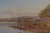 Wray Castle Windermere from Brackley by Ebenezer Alfred Warmington, watercolour, sold Jul 2023