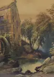Mill On The Wharfe, Yorkshire by Josiah Whymper, watercolour, offered Jul 2023