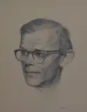 Portrait of Martin Argles Esq F by John Colin Edwards, pencil, offered Jul 2023