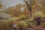 Woodland stream by Sidney P Winder, 1917, watercolour, offered Jul 2023