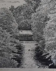 The River Hindburn by Alfred Wainwright, ink, sold Jul 2023