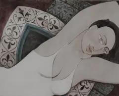 Pillow Talk I by Hildegard van Heerden, 2005, etching, sold Jul 2023