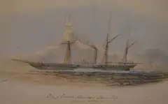 City of London Aberdeen Steam Ship by Captain W.C Browne, 1849, watercolour, sold Jun 2023