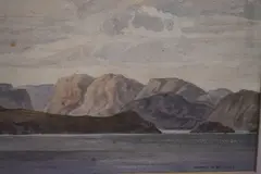 Norway by W. Bell, 1945, watercolour, offered Jun 2023