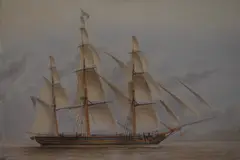 American Liner by Captain W.C Browne, 1849, watercolour, offered Jun 2023