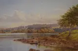 Wray Castle Windermere from Brackley by Ebenezer Alfred Warmington, watercolour, offered Jun 2023