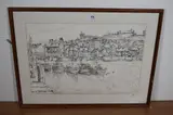 Entitled 'whitby by Gordon E. Cumming, ink and monochrome, offered Jun 2023