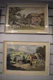 Rural farm settings by Robert E Waller, watercolor, sold May 2023