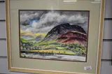 Heather on Glenridding Dodd' label with presentation inscription verso, within a card mount, moulded frame, under glass 23.5cm x 33cm & 48cm x 39cm by Anthea Kaan, watercolor, offered Apr 2023