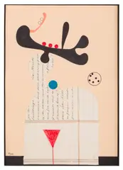 Untitled by Desmond Morris, mixed media and collage, offered Jun 2025