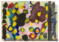 Untitled by Gillian Ayres, gouache, offered Jun 2025